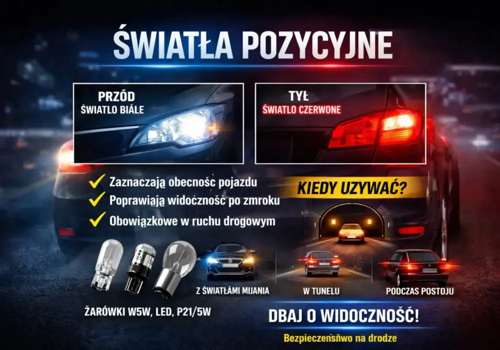 Światła pozycyjne a postojowe - Różnice, przepisy i błędy