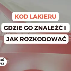 Kod lakieru po VIN: jak znaleźć i rozszyfrować. Pistolet lakierniczy na tle czerwonego samochodu.