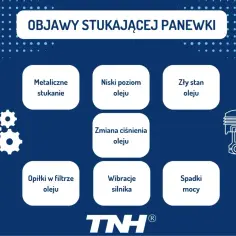 Objawy uszkodzonej panewki: metaliczne stukanie, niski poziom oleju, zły stan oleju, zmiana ciśnienia oleju, opiłki w filtrze oleju, wibracje silnika, spadki mocy.