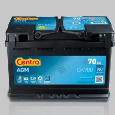 Akumulator Centra AGM CK700 70Ah 760A. AGM to technologia z matą szklaną, idealna do aut z systemem Start-Stop.