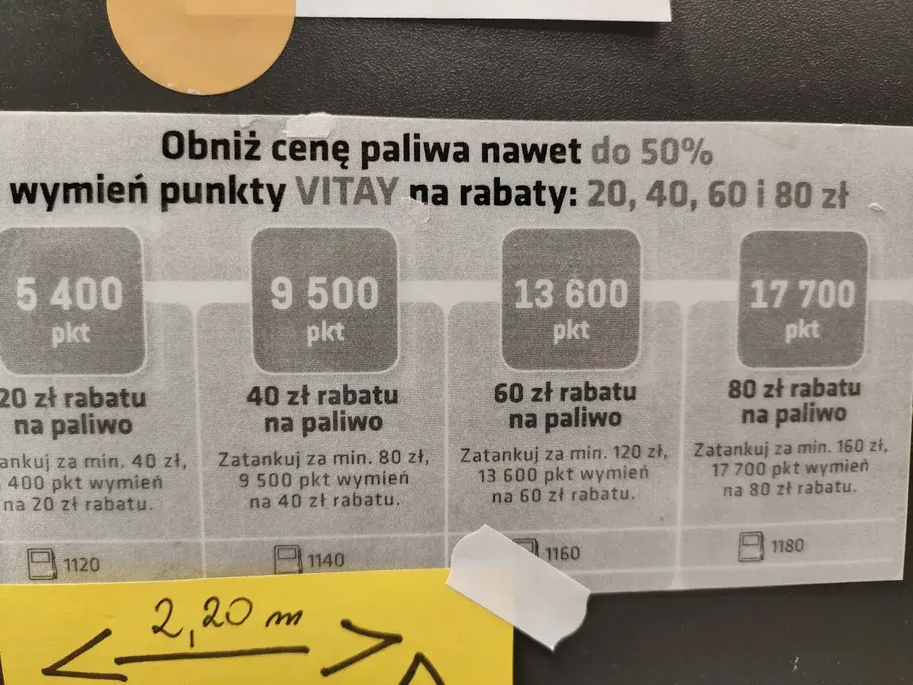 Paliwo za punkty Orlen: wymień punkty VITAY na rabaty 20-80 zł. Zniżka na paliwo zależy od liczby zebranych punktów.